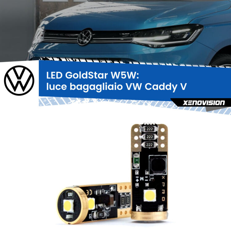 <strong>Luce Bagagliaio LED VW Caddy V</strong>  2021 in poi: ottima luminosità a 360 gradi. Si inseriscono ovunque. Canbus, Top Quality.