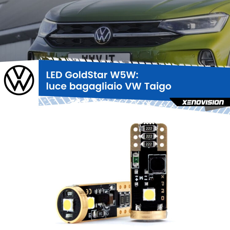 <strong>Luce Bagagliaio LED VW Taigo</strong>  2020 in poi: ottima luminosità a 360 gradi. Si inseriscono ovunque. Canbus, Top Quality.