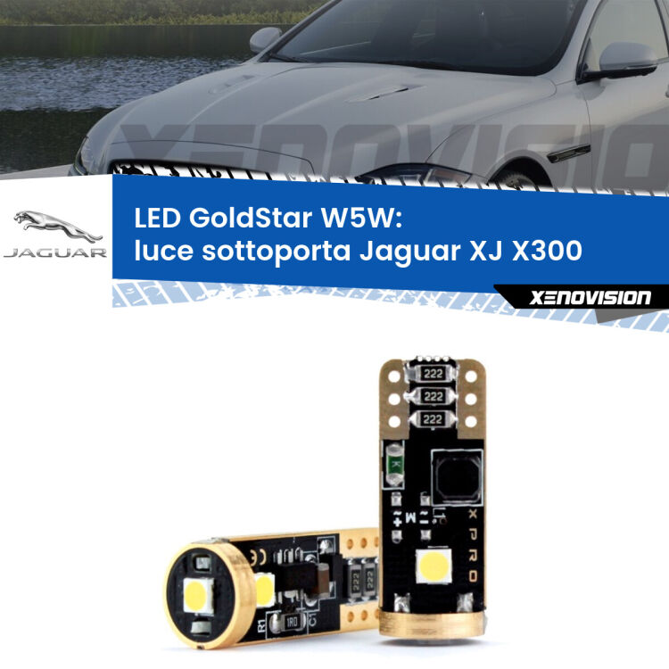 <strong>Luce Sottoporta LED Jaguar XJ</strong> X300 1994 - 1997: ottima luminosità a 360 gradi. Si inseriscono ovunque. Canbus, Top Quality.