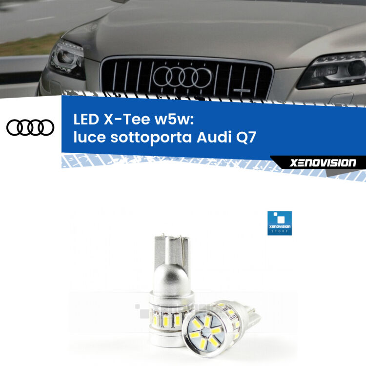 <strong>LED luce sottoporta per Audi Q7</strong>  2006 - 2015. Lampade <strong>W5W</strong> modello X-Tee Xenovision top di gamma.