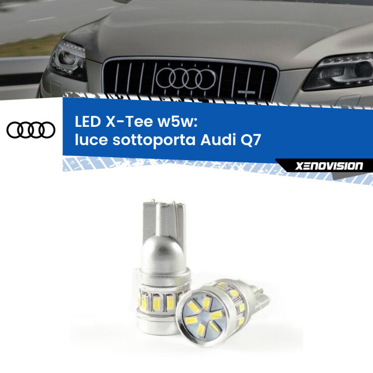 <strong>LED luce sottoporta per Audi Q7</strong>  2006 - 2015. Lampade <strong>W5W</strong> modello X-Tee Xenovision top di gamma.