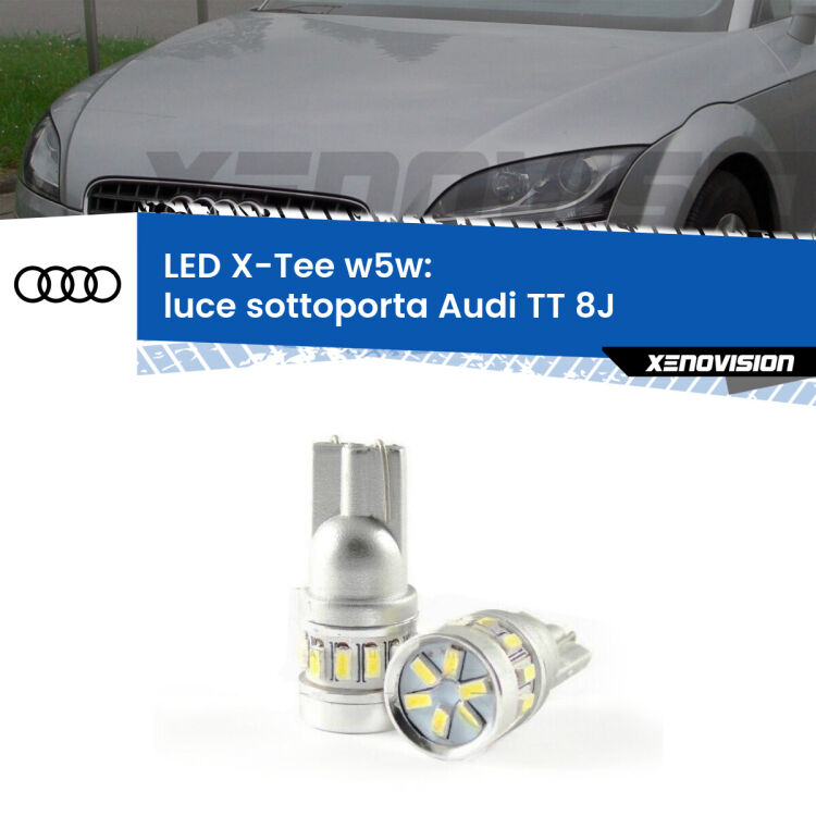 <strong>LED luce sottoporta per Audi TT</strong> 8J 2006 - 2014. Lampade <strong>W5W</strong> modello X-Tee Xenovision top di gamma.