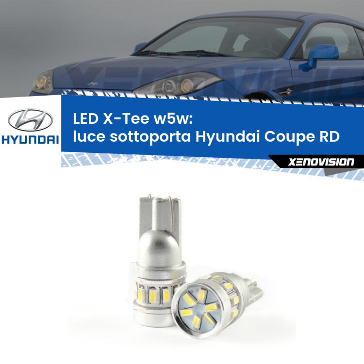 <strong>LED luce sottoporta per Hyundai Coupe</strong> RD 1996 - 2002. Lampade <strong>W5W</strong> modello X-Tee Xenovision top di gamma.