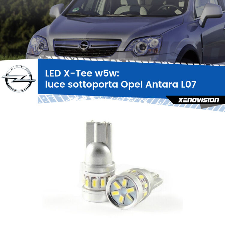 <strong>LED luce sottoporta per Opel Antara</strong> L07 2006 - 2015. Lampade <strong>W5W</strong> modello X-Tee Xenovision top di gamma.