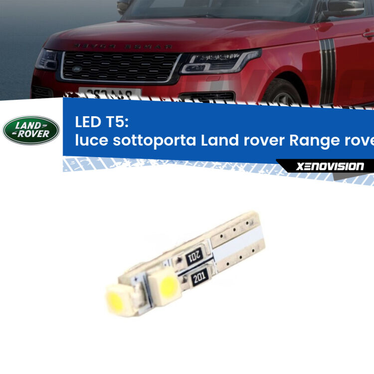 <strong>Luce Sottoporta LED no-spie per Land rover Range rover II</strong> P38A 1994 - 2002. Lampadina <strong>T5</strong> da Xenovision