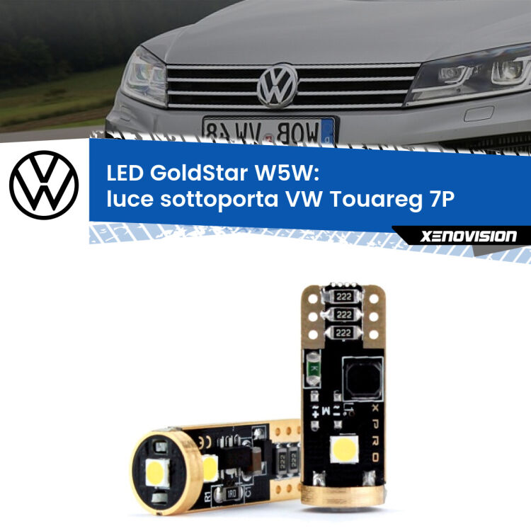 <strong>Luce Sottoporta LED VW Touareg</strong> 7P 2010 - 2018: ottima luminosità a 360 gradi. Si inseriscono ovunque. Canbus, Top Quality.