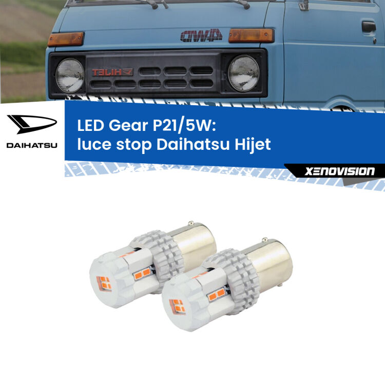 <strong>Luce Stop LED per Daihatsu Hijet</strong>  1992 - 2005. Due lampade <strong>P21/5W</strong> rosse non canbus modello Gear.