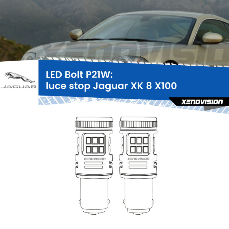 <strong>Luce Stop LED per Jaguar XK 8</strong> X100 1996 - 2005. Coppia lampade <strong>P21W</strong> modello Bolt canbus.