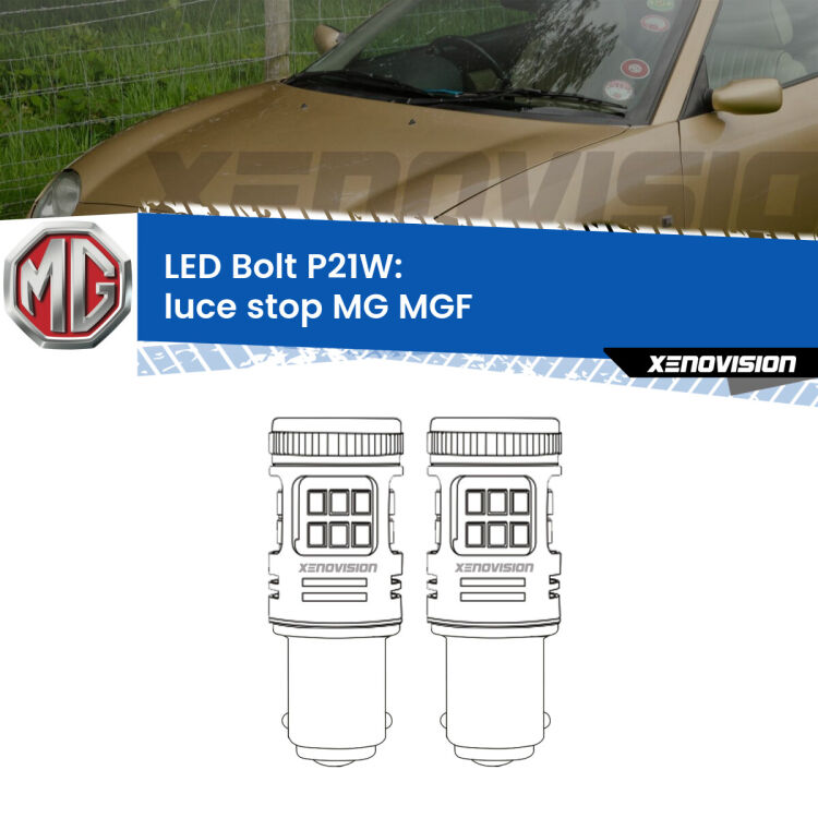 <strong>Luce Stop LED per MG MGF</strong>  1995 - 2002. Coppia lampade <strong>P21W</strong> modello Bolt canbus.