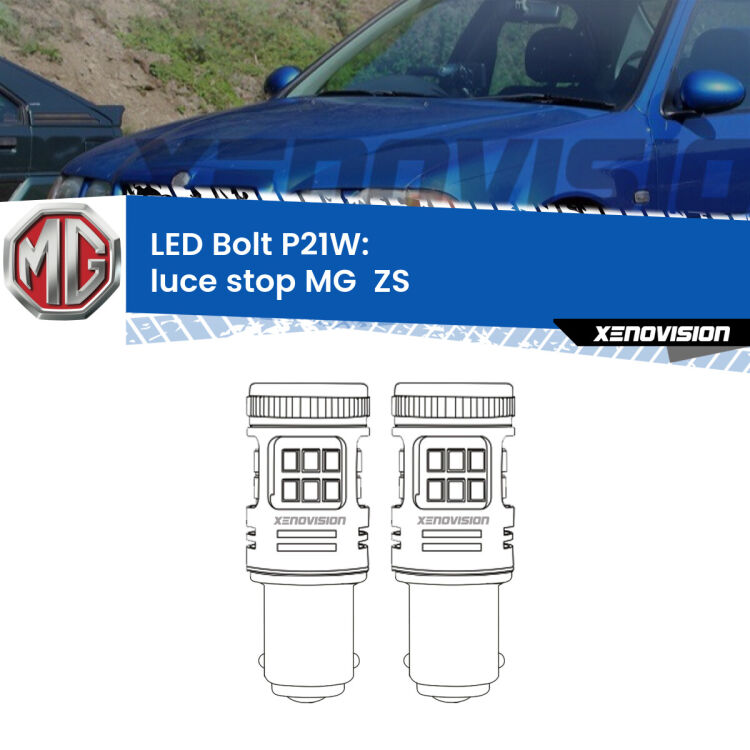 <strong>Luce Stop LED per MG  ZS</strong>  2001 - 2005. Coppia lampade <strong>P21W</strong> modello Bolt canbus.