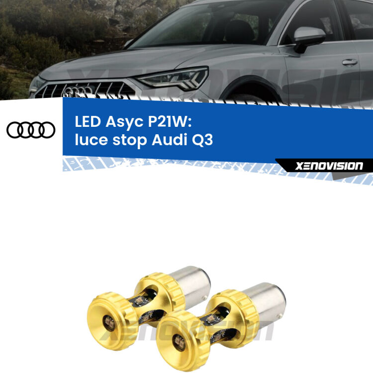 <strong>Luce Stop LED per Audi Q3</strong>  nel portellone. Coppia lampade <strong>P21W</strong> super canbus Rosse modello Gear2.