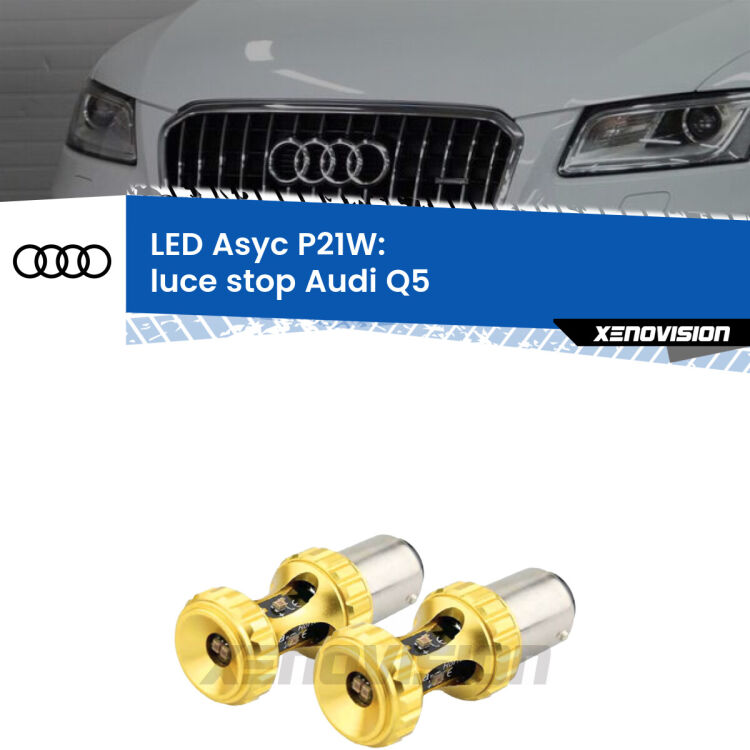 <strong>Luce Stop LED per Audi Q5</strong>  nel portellone. Coppia lampade <strong>P21W</strong> super canbus Rosse modello Gear2.