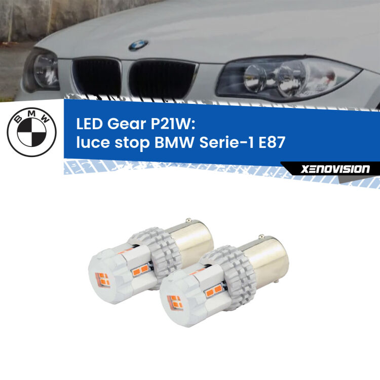 <p>Coppia <strong>LED P21W Rossi per </strong><strong>luce Stop</strong> <strong>BMW</strong> <strong>Serie-1 </strong>(E87) 2003 - 2012: ultracompatti, illuminazione a 360 gradi e Canbus. Qualità Massima.</p>
<div> </div>