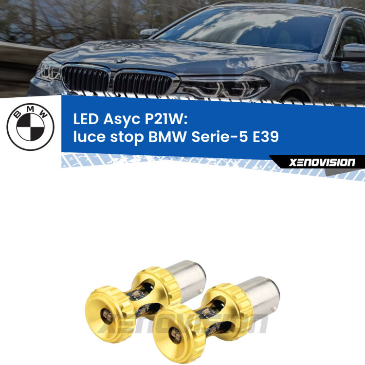 <strong>Luce Stop LED per BMW Serie-5</strong> E39 1996 - 2003. Coppia lampade <strong>P21W</strong> super canbus Rosse modello Gear2.