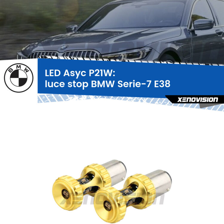 <strong>Luce Stop LED per BMW Serie-7</strong> E38 1994 - 1998. Coppia lampade <strong>P21W</strong> super canbus Rosse modello Gear2.