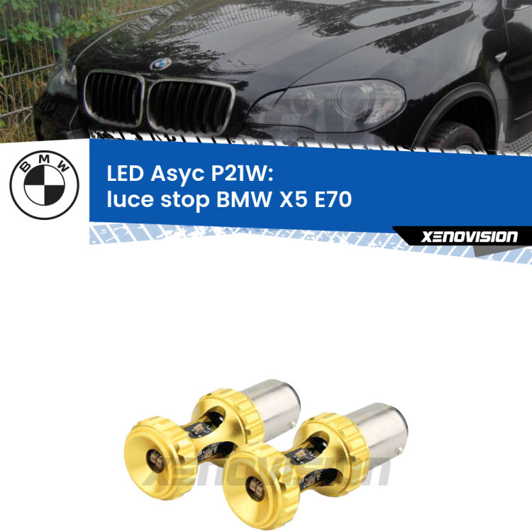 <strong>Luce Stop LED per BMW X5</strong> E70 prima serie. Coppia lampade <strong>P21W</strong> super canbus Rosse modello Gear2.