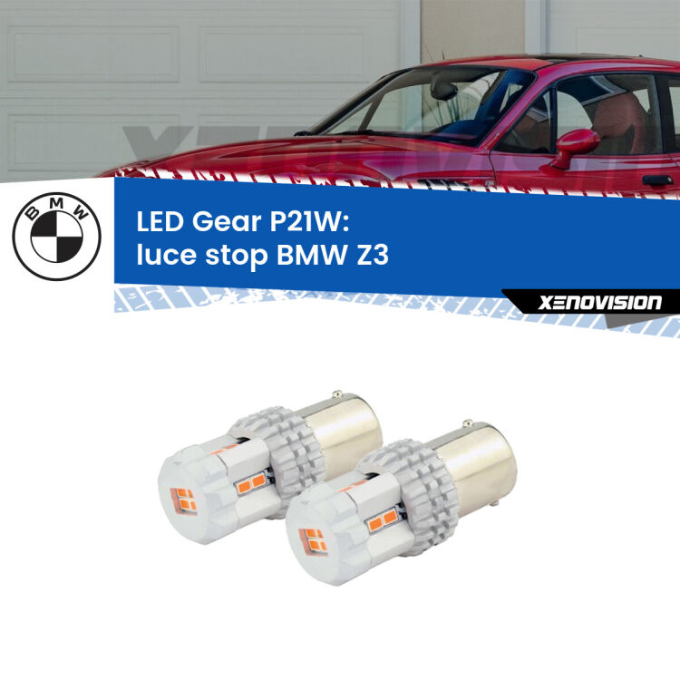 <p>Coppia <strong>LED P21W Rossi per </strong><strong>luce Stop</strong> <strong>BMW</strong> <strong>Z3 </strong> 1997 - 2003: ultracompatti, illuminazione a 360 gradi e Canbus. Qualità Massima.</p>
<div> </div>