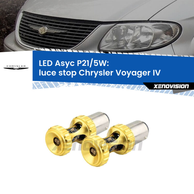 <strong>luce stop LED per Chrysler Voyager IV</strong>  2000 - 2007. Lampadina <strong>P21/5W</strong> rossa Canbus modello Asyc Xenovision.