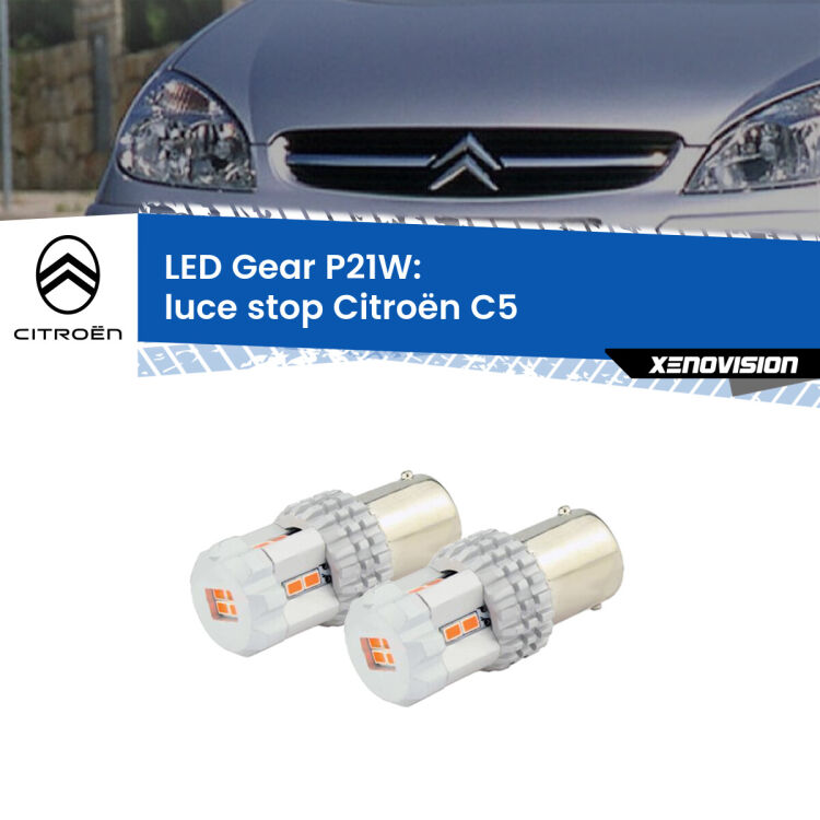 <p>Coppia <strong>LED P21W Rossi per </strong><strong>luce Stop</strong> <strong>Citroën</strong> <strong>C5 </strong> 2001 - 2004: ultracompatti, illuminazione a 360 gradi e Canbus. Qualità Massima.</p>
<div> </div>