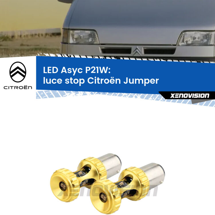 <strong>Luce Stop LED per Citroën Jumper</strong>  1994 - 2002. Coppia lampade <strong>P21W</strong> super canbus Rosse modello Gear2.