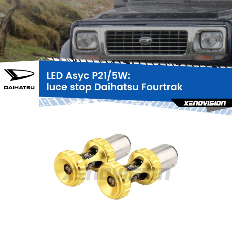 <strong>luce stop LED per Daihatsu Fourtrak</strong>  1985 - 1998. Lampadina <strong>P21/5W</strong> rossa Canbus modello Asyc Xenovision.