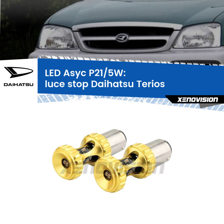 <strong>luce stop LED per Daihatsu Terios</strong>  1997 - 2005. Lampadina <strong>P21/5W</strong> rossa Canbus modello Asyc Xenovision.