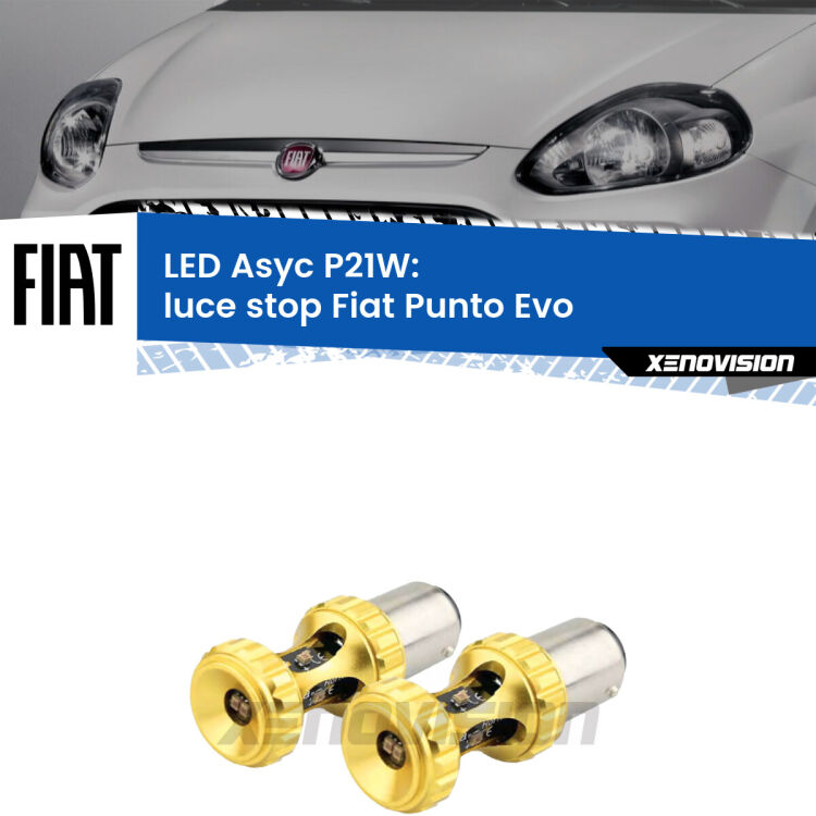 <strong>Luce Stop LED per Fiat Punto Evo</strong>  2009 - 2015. Coppia lampade <strong>P21W</strong> super canbus Rosse modello Gear2.