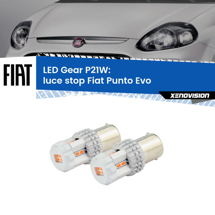 <p>Coppia <strong>LED P21W Rossi per </strong><strong>luce Stop</strong> <strong>Fiat</strong> <strong>Punto Evo </strong> 2009 - 2015: ultracompatti, illuminazione a 360 gradi e Canbus. Qualità Massima.</p>
<div> </div>