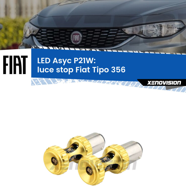 <strong>Luce Stop LED per Fiat Tipo</strong> 356 2015 in poi. Coppia lampade <strong>P21W</strong> super canbus Rosse modello Gear2.