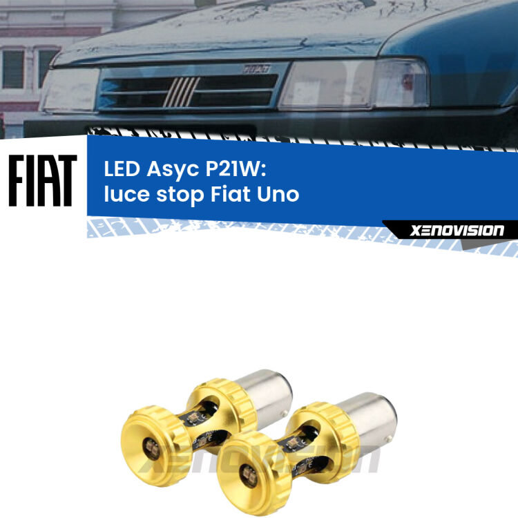 <strong>Luce Stop LED per Fiat Uno</strong>  1983 - 1995. Coppia lampade <strong>P21W</strong> super canbus Rosse modello Gear2.