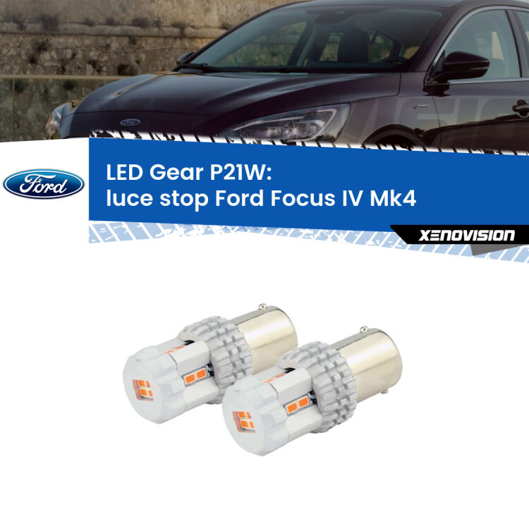 <p>Coppia <strong>LED P21W Rossi per </strong><strong>luce Stop</strong> <strong>Ford</strong> <strong>Focus IV </strong>(Mk4) 2018 in poi: ultracompatti, illuminazione a 360 gradi e Canbus. Qualità Massima.</p>
<div> </div>