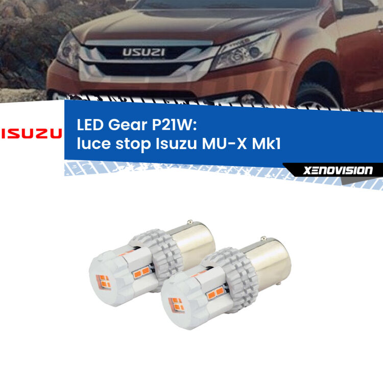 <p>Coppia <strong>LED P21W Rossi per </strong><strong>luce Stop</strong> <strong>Isuzu</strong> <strong>MU-X </strong>(Mk1) restyling: ultracompatti, illuminazione a 360 gradi e Canbus. Qualità Massima.</p>
<div> </div>