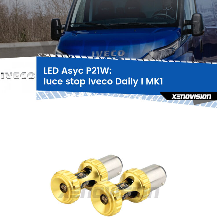 <strong>Luce Stop LED per Iveco Daily I</strong> MK1 1978 - 1999. Coppia lampade <strong>P21W</strong> super canbus Rosse modello Gear2.