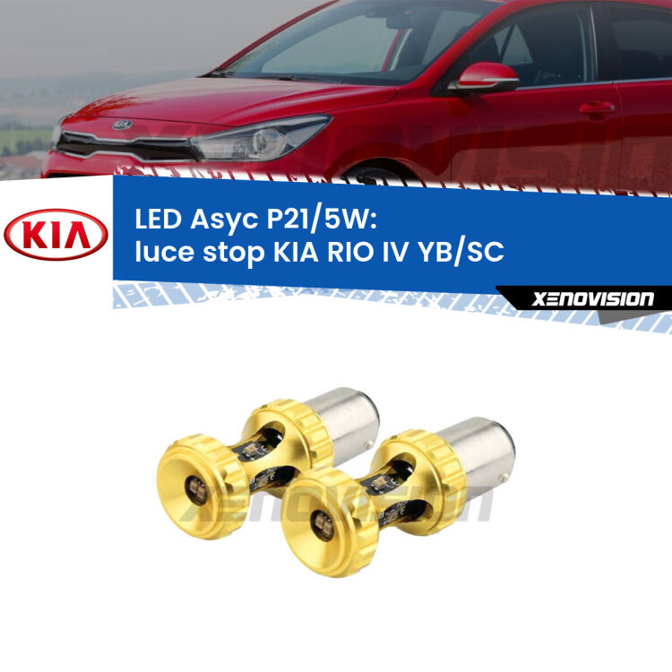 <strong>luce stop LED per KIA RIO IV</strong> YB/SC 2016 in poi. Lampadina <strong>P21/5W</strong> rossa Canbus modello Asyc Xenovision.