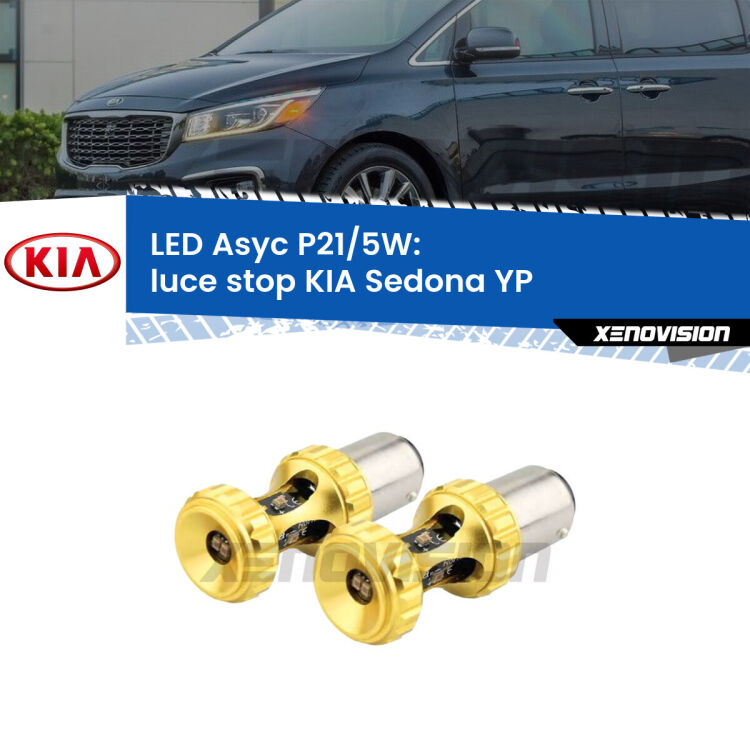 <strong>luce stop LED per KIA Sedona</strong> YP 2014 in poi. Lampadina <strong>P21/5W</strong> rossa Canbus modello Asyc Xenovision.