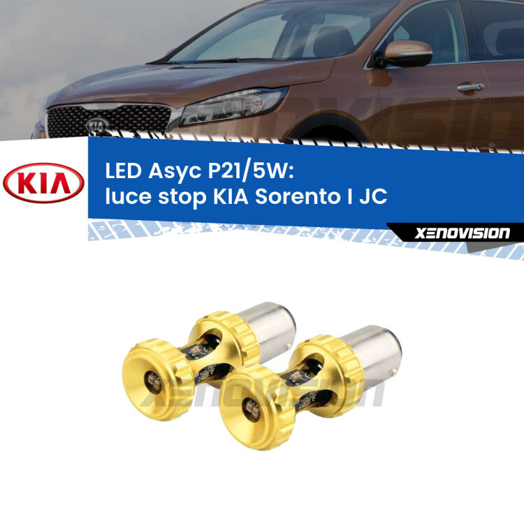 <strong>luce stop LED per KIA Sorento I</strong> JC 2002 - 2008. Lampadina <strong>P21/5W</strong> rossa Canbus modello Asyc Xenovision.