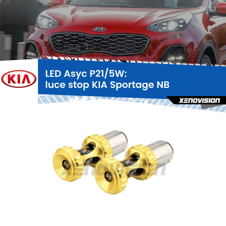 <strong>luce stop LED per KIA Sportage</strong> NB 1993 - 2003. Lampadina <strong>P21/5W</strong> rossa Canbus modello Asyc Xenovision.