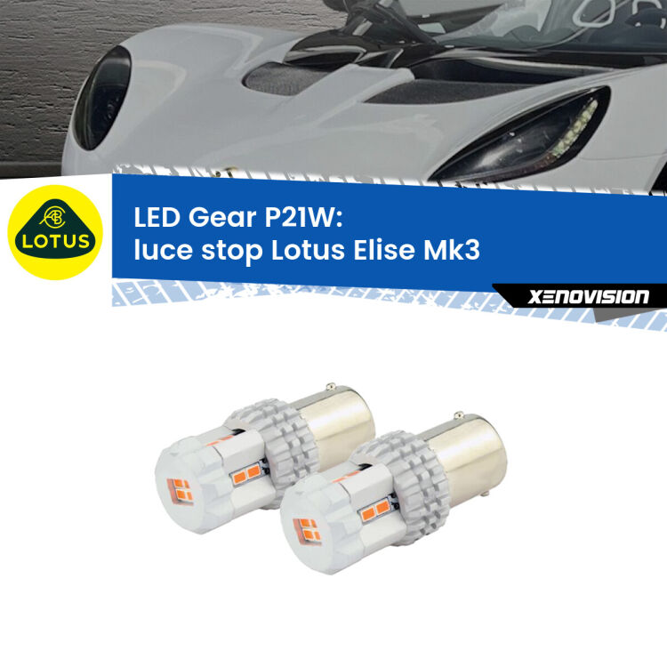 <p>Coppia <strong>LED P21W Rossi per </strong><strong>luce Stop</strong> <strong>Lotus</strong> <strong>Elise </strong>(Mk3) 2010 - 2022: ultracompatti, illuminazione a 360 gradi e Canbus. Qualità Massima.</p>
<div> </div>