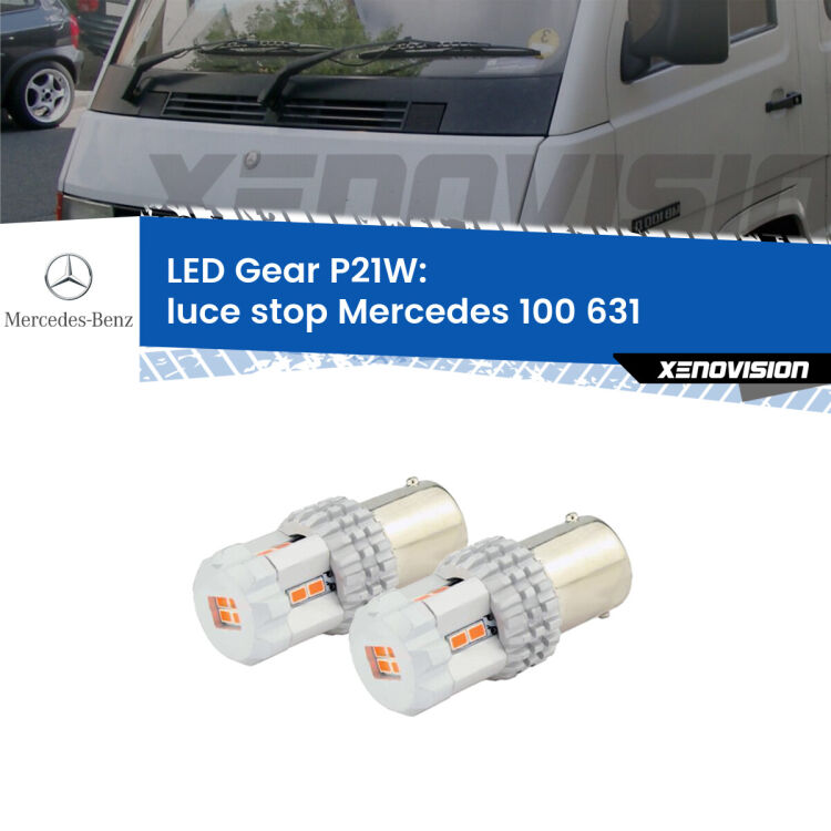 <p>Coppia <strong>LED P21W Rossi per </strong><strong>luce Stop</strong> <strong>Mercedes</strong> <strong>100 </strong>(631) 1988 - 1996: ultracompatti, illuminazione a 360 gradi e Canbus. Qualità Massima.</p>
<div> </div>