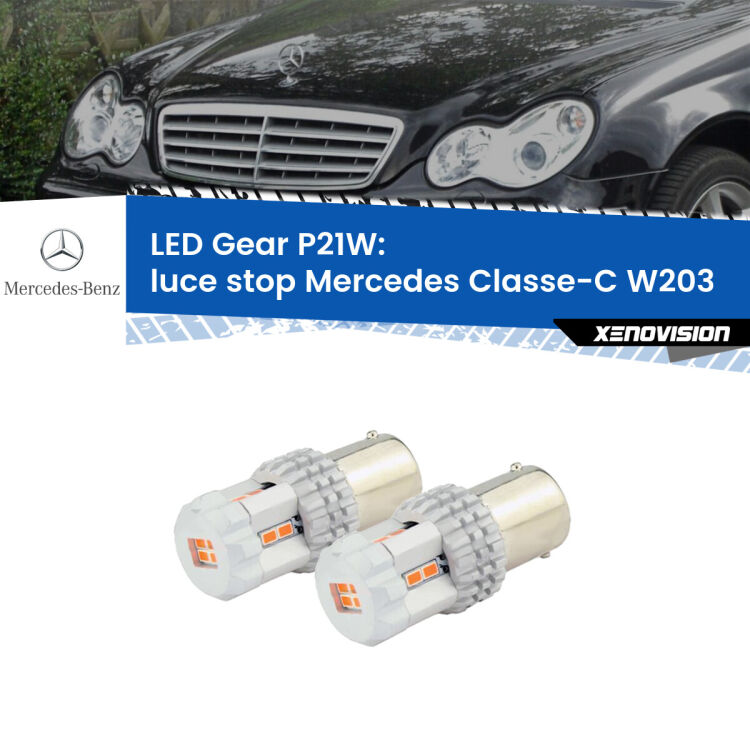 <p>Coppia <strong>LED P21W Rossi per </strong><strong>luce Stop</strong> <strong>Mercedes</strong> <strong>Classe-C </strong>(W203) 2000 - 2007: ultracompatti, illuminazione a 360 gradi e Canbus. Qualità Massima.</p>
<div> </div>