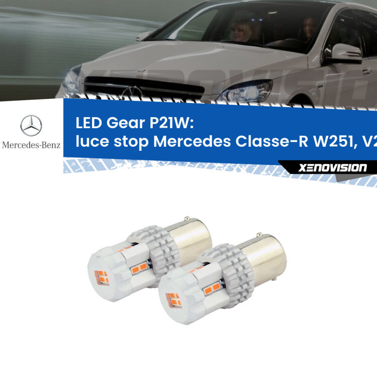 <p>Coppia <strong>LED P21W Rossi per </strong><strong>luce Stop</strong> <strong>Mercedes</strong> <strong>Classe-R </strong>(W251, V251) 2006 - 2009: ultracompatti, illuminazione a 360 gradi e Canbus. Qualità Massima.</p>
<div> </div>