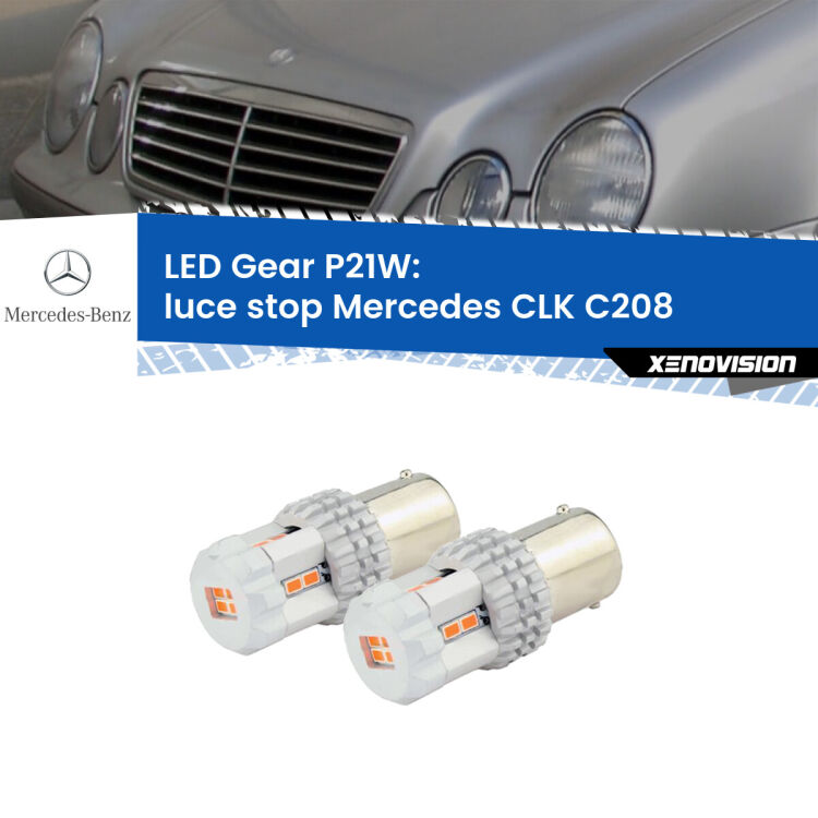 <p>Coppia <strong>LED P21W Rossi per </strong><strong>luce Stop</strong> <strong>Mercedes</strong> <strong>CLK </strong>(C208) 1997 - 2002: ultracompatti, illuminazione a 360 gradi e Canbus. Qualità Massima.</p>
<div> </div>