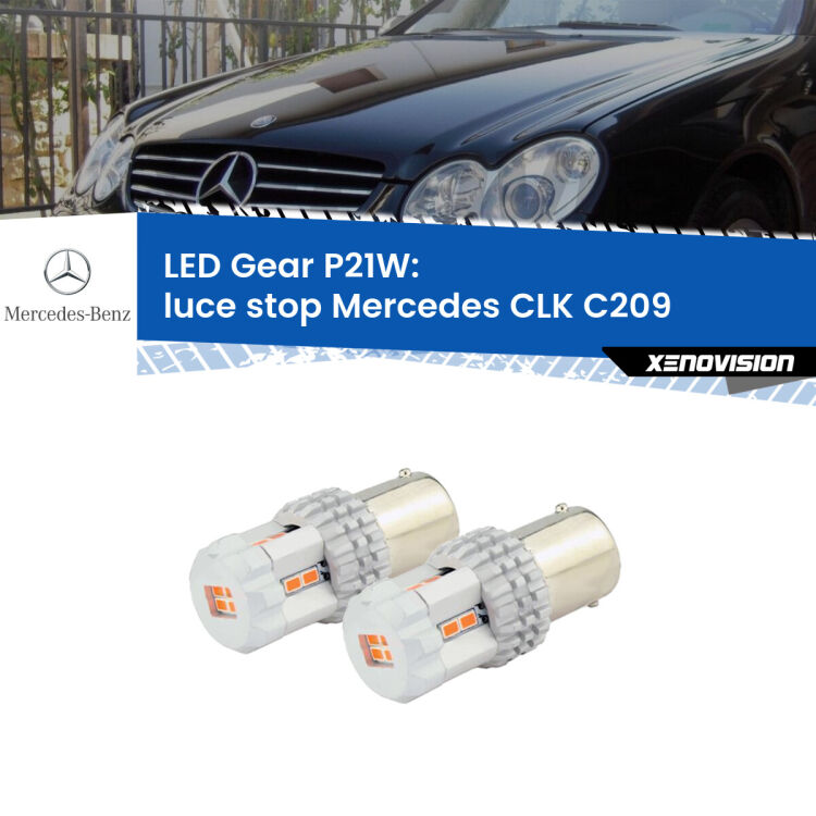 <p>Coppia <strong>LED P21W Rossi per </strong><strong>luce Stop</strong> <strong>Mercedes</strong> <strong>CLK </strong>(C209) 2002 - 2009: ultracompatti, illuminazione a 360 gradi e Canbus. Qualità Massima.</p>
<div> </div>