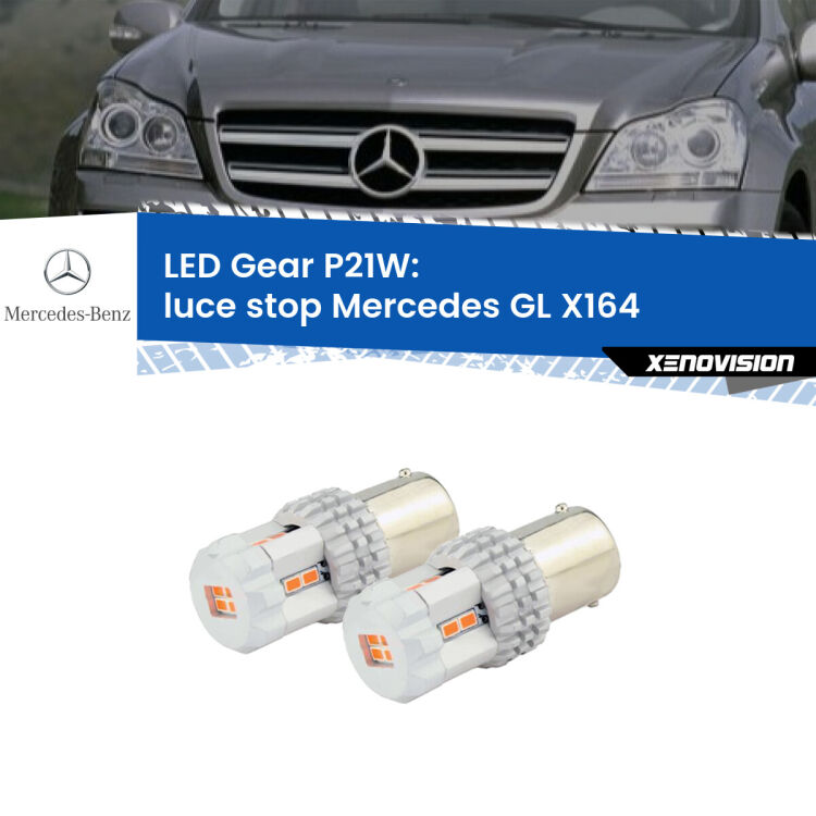 <p>Coppia <strong>LED P21W Rossi per </strong><strong>luce Stop</strong> <strong>Mercedes</strong> <strong>GL </strong>(X164) 2006 - 2012: ultracompatti, illuminazione a 360 gradi e Canbus. Qualità Massima.</p>
<div> </div>