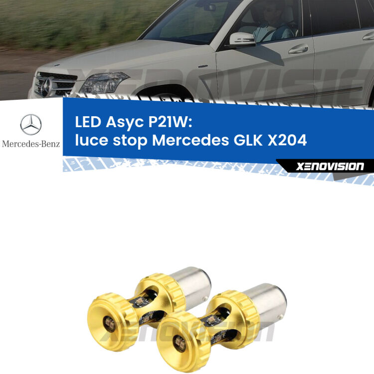 <strong>Luce Stop LED per Mercedes GLK</strong> X204 2008 - 2015. Coppia lampade <strong>P21W</strong> super canbus Rosse modello Gear2.