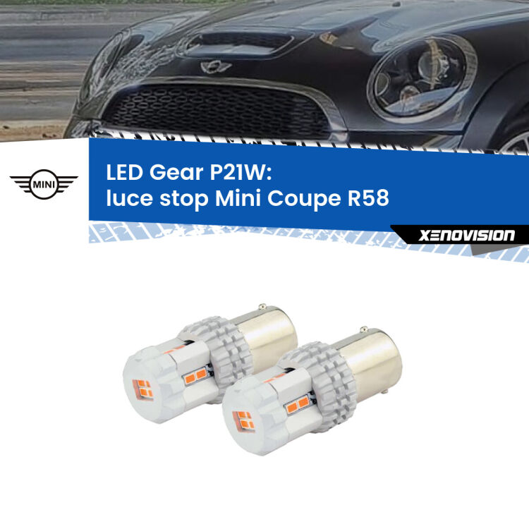 <p>Coppia <strong>LED P21W Rossi per </strong><strong>luce Stop</strong> <strong>Mini</strong> <strong>Coupe </strong>(R58) 2011 - 2015: ultracompatti, illuminazione a 360 gradi e Canbus. Qualità Massima.</p>
<div> </div>