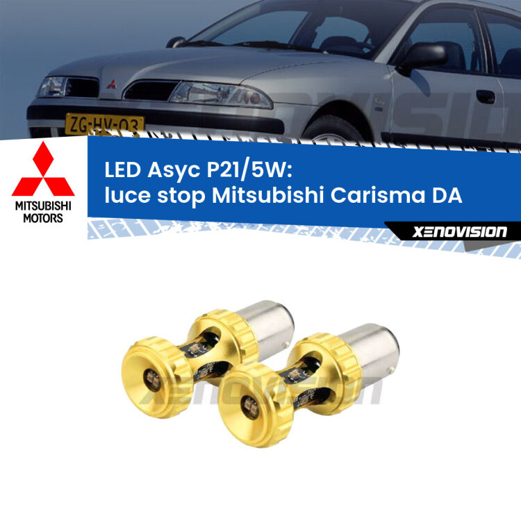 <strong>luce stop LED per Mitsubishi Carisma</strong> DA 1995 - 2006. Lampadina <strong>P21/5W</strong> rossa Canbus modello Asyc Xenovision.