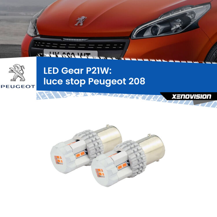 <p>Coppia <strong>LED P21W Rossi per </strong><strong>luce Stop</strong> <strong>Peugeot</strong> <strong>208 </strong> 2012 - 2018: ultracompatti, illuminazione a 360 gradi e Canbus. Qualità Massima.</p>
<div> </div>