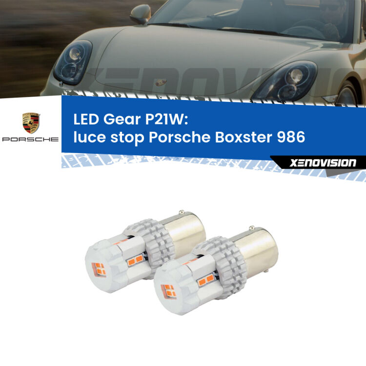 <p>Coppia <strong>LED P21W Rossi per </strong><strong>luce Stop</strong> <strong>Porsche</strong> <strong>Boxster </strong>(986) 1996 - 2004: ultracompatti, illuminazione a 360 gradi e Canbus. Qualità Massima.</p>
<div> </div>