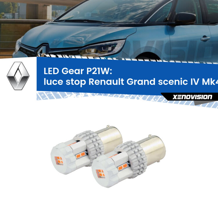 <p>Coppia <strong>LED P21W Rossi per </strong><strong>luce Stop</strong> <strong>Renault</strong> <strong>Grand scenic IV </strong>(Mk4) 2016 - 2022: ultracompatti, illuminazione a 360 gradi e Canbus. Qualità Massima.</p>
<div> </div>